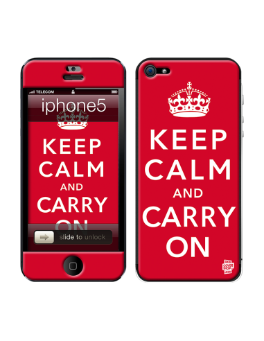Skincover® iPhone 5 / 5S / 5SE - Keep Calm Red