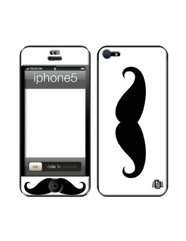 Skincover® iPhone 5 / 5S / 5SE - Moustache B&W