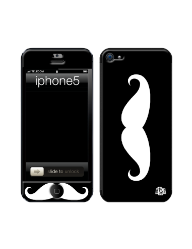 Skincover® iPhone 5 / 5S / 5SE - Moustache W&B