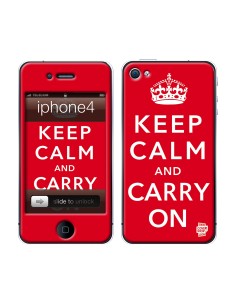 Skincover® iPhone 4/4S - Keep Calm Red
