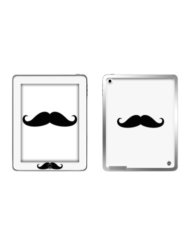 Skincover® Ipad 2 / Nouvel Ipad - Moustache B&W