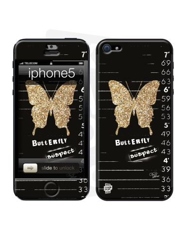 Skincover® iPhone 5 / 5S / 5SE - Butterfly Suspect By Paslier