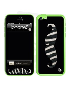 Skincover® iPhone 5C - Moustache Zebre Black