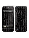 Skincover® iPhone 5/5S/5SE - Croco Cuir Black