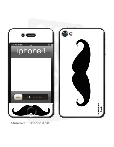 Skincover® iPhone 4/4S - Moustache B&W