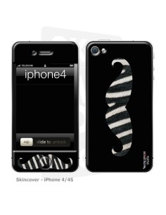 Skincover® iPhone 4/4S - Moustache Zebre Black