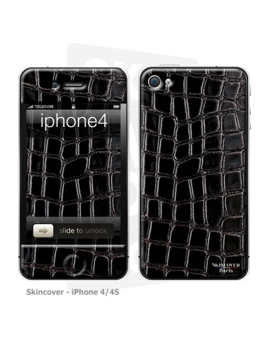 Skincover® iPhone 4/4S - Croco Cuir Black
