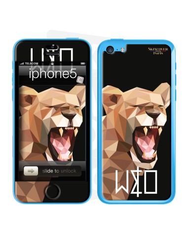 Skincover® Iphone 5C - Wild Life Lion By Wize x Ope