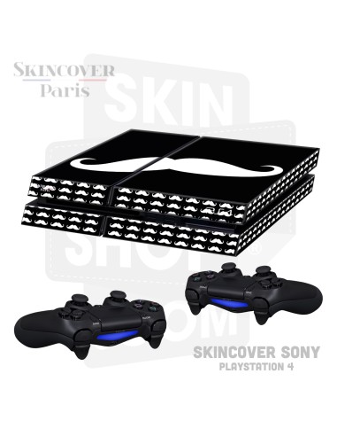 Skincover® Sony Playstation 4 - PS4 - Moustache W&B